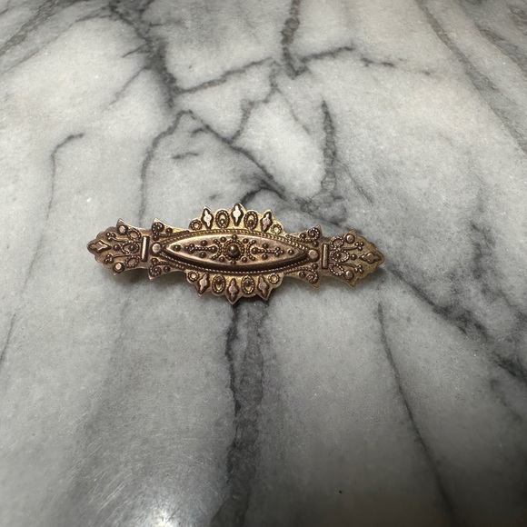 Jewelry - Antique 9k Gold Etruscan Hidden Locket Brooch